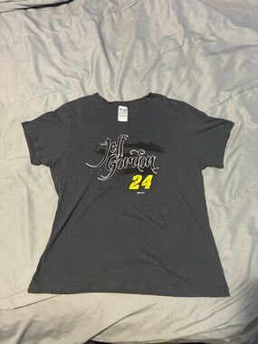 Nascar Jeff Gordon Gray Tee with Yellow 24 Graphic